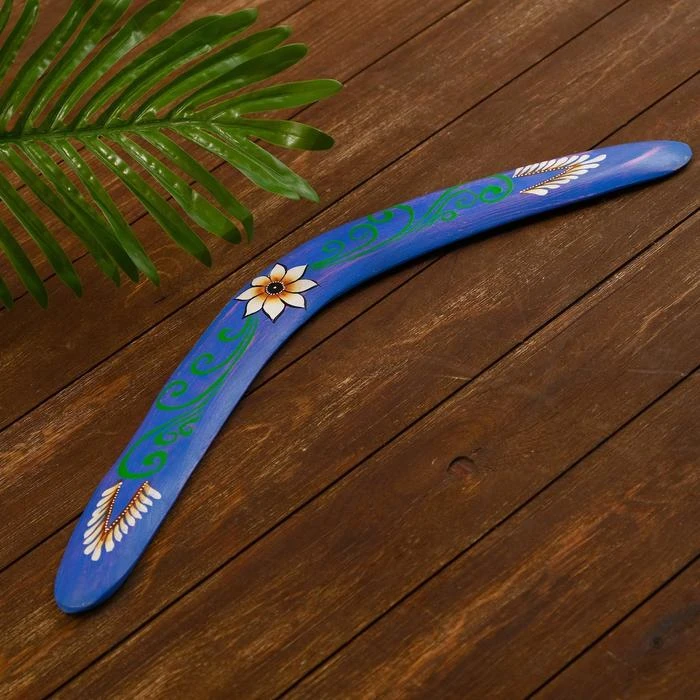 Сувенир из дерева "Бумеранг" сиреневый 50х5,5х1 см 5013665