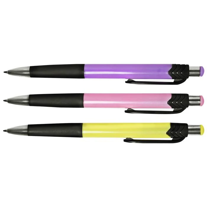 Ручка автоматическая син. "Darvish" корпус цветной с серым резиновым