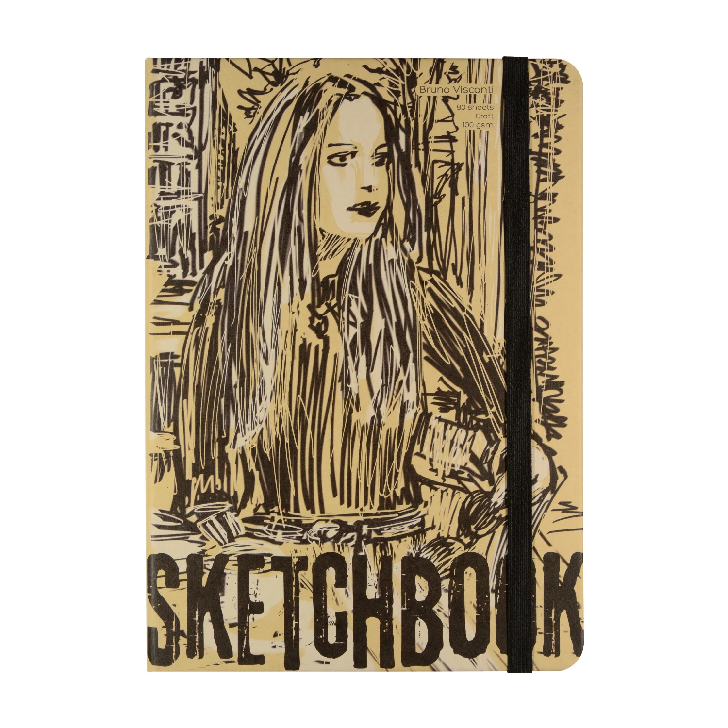 SKETCHBOOK BV, 179х250 мм, 80Л, КРАФТ 100 гр, В ТВЕРДОМ ПЕРЕПЛЕТЕ (3 ВИДА)