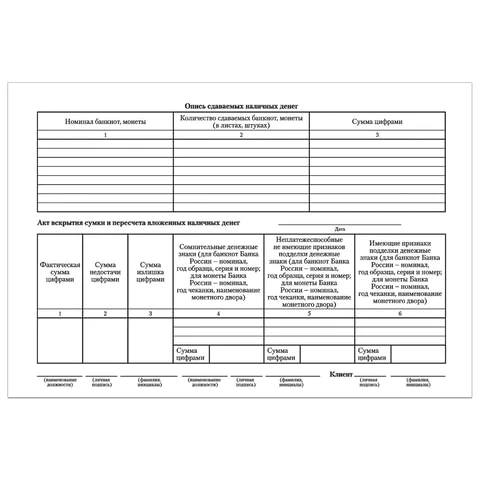 Бланк бухгалтерский, офсет BRAUBERG "Препроводительная ведомость денежной
