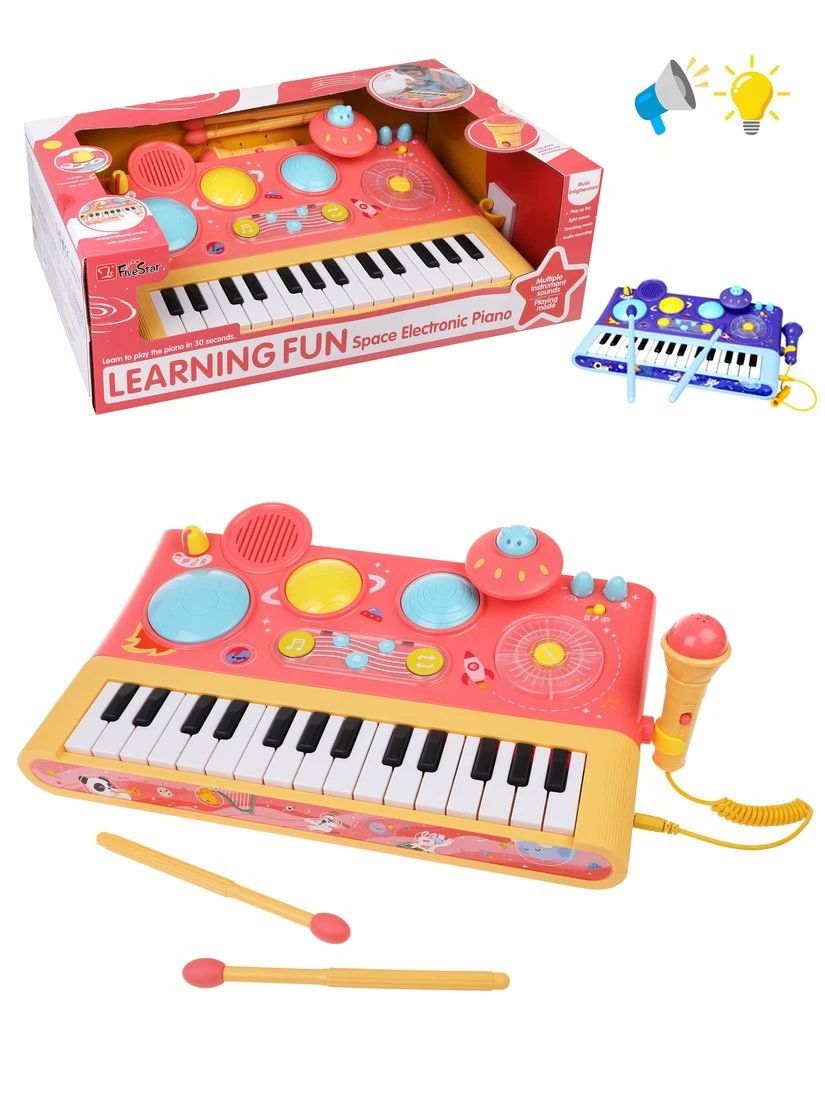 Игрушка музыкальная: орган, 29 клавиш, свет, звук, в ассортименте