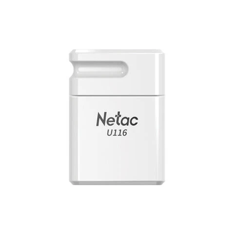 Флеш-диск 64 GB NETAC U116, USB 2.0, белый, NT03U116N-064G-20WH