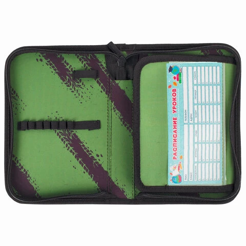 Пенал BRAUBERG, 1 отделение, 1 откидная планка, полиэстер, 21х14 см,