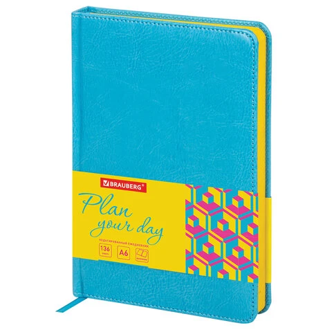 Ежедневник недатированный МАЛЫЙ ФОРМАТ (100x150 мм) А6, BRAUBERG
