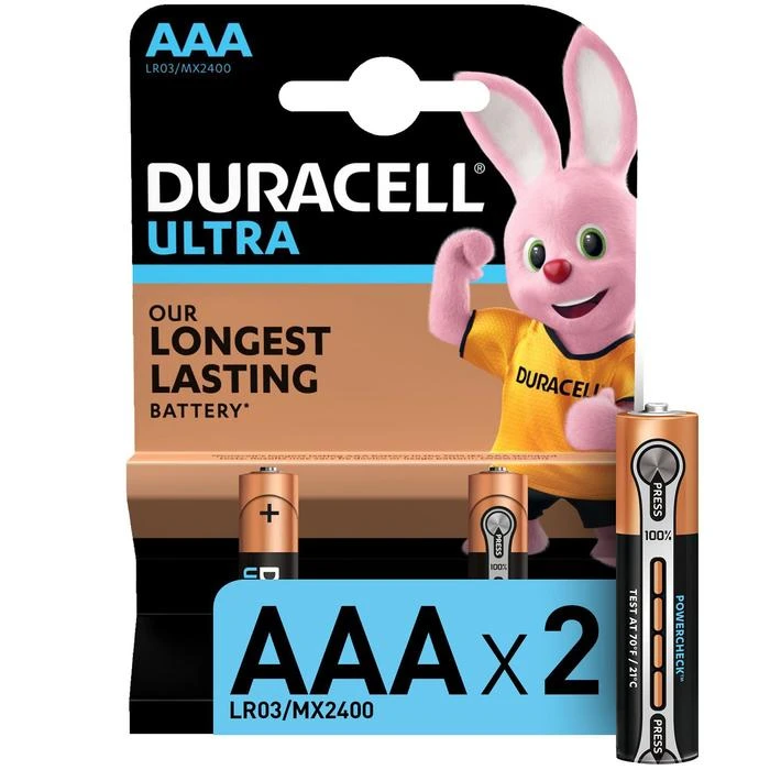 Батарейки DURACELL LR03 2BL Ultra Power AAA алкалин. 1,5 V