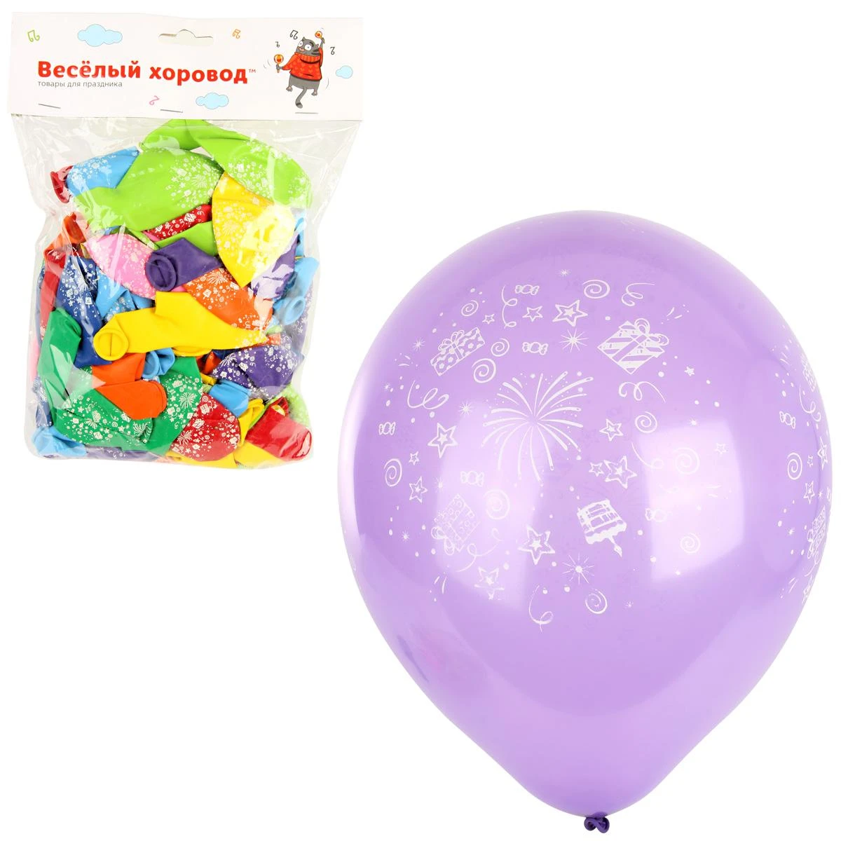 Набор шаров, всест. одноцв. печать, цвет в ассортименте, 30 см, 100 шт/уп. Набор шаров, всест. одноцв. печать, цвет в ассортименте, 30 см, 100 шт/уп.