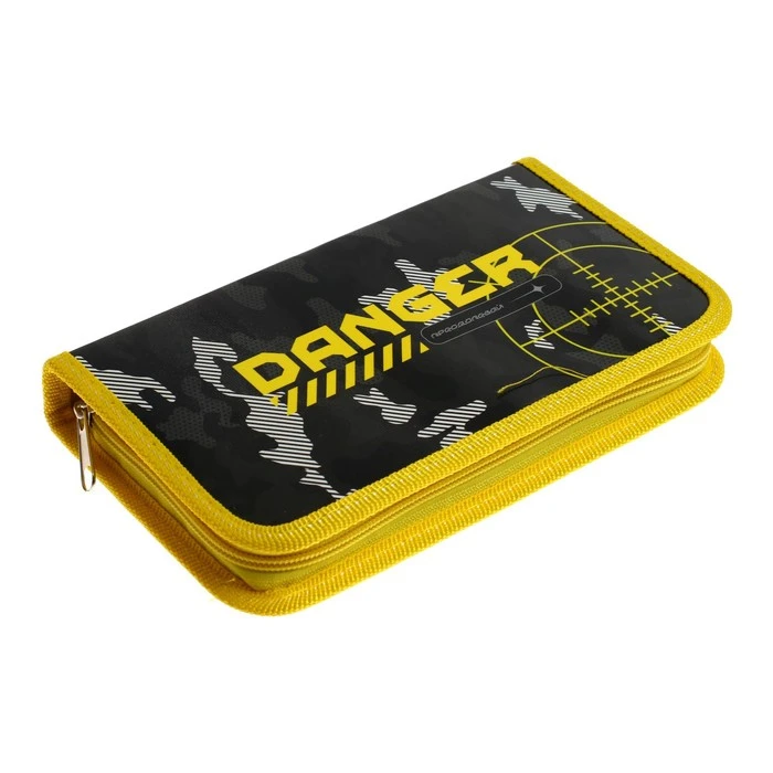 Пенал 1 секция Calligrata, Danger, 115 х 205 мм, ламинированный картон