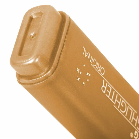 Текстовыделитель перламутровый ЗОЛОТОЙ BRAUBERG ORIGINAL PEARL, линия письма 1-5