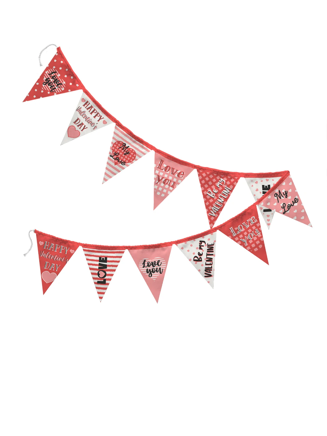 Гирлянда из флажков Happy Valentine`s day