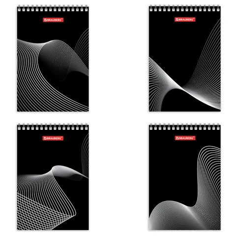 Блокнот МАЛЫЙ ФОРМАТ (97х145 мм) А6, 80 л., гребень, картон, клетка, BRAUBERG,