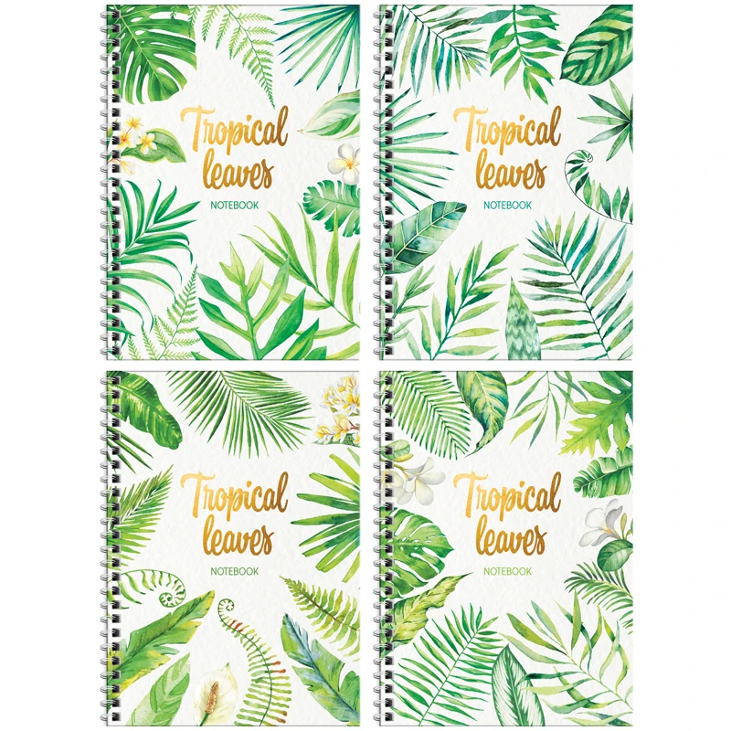 Тетрадь 96л., А5, клетка на гребне ArtSpace "Стиль. Tropical leaves",