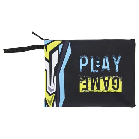 Папка для тетрадей BRAUBERG, А4, 1 отделение, ткань, молния сверху, Play Game,