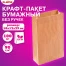 Крафт-пакет бумажный 18х12х29 см, КОМПЛЕКТ 100 шт., плотность 90 г/м2, LAIMA ECO