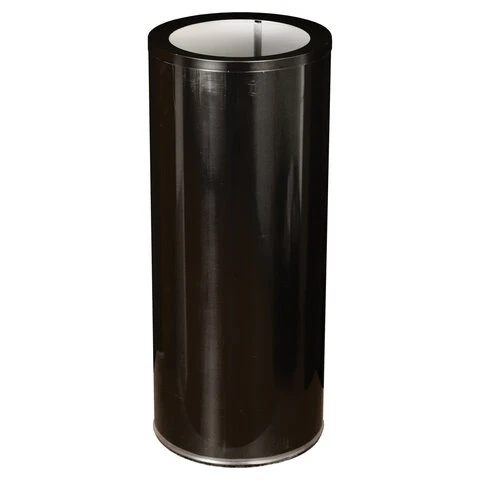 Урна металлическая, 600х250х250 мм, 30 литров, оцинкованная сталь, черная,