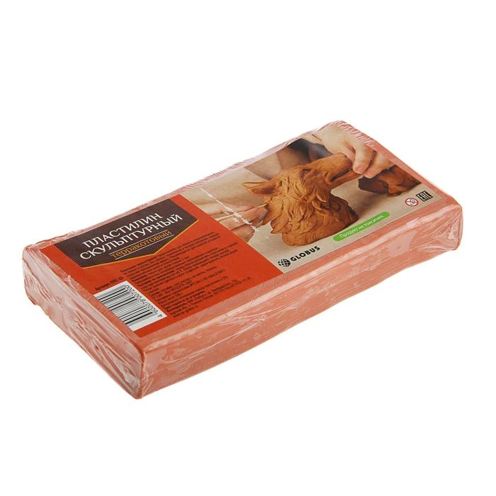 Пластилин скульптурный GLOBUS, твёрдый, терракотовый, 500 г Пластилин скульптурный GLOBUS, твёрдый, терракотовый, 500 г