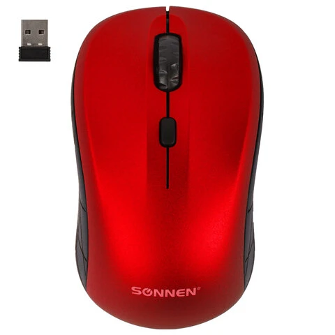 Мышь беспроводная SONNEN V-111, USB, 800/1200/1600 dpi, 4 кнопки, оптическая,