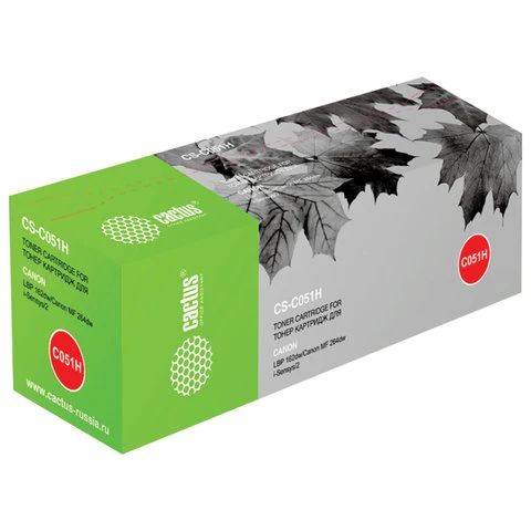 Тонер-картридж CACTUS (CS-C051) для Canon LBP 162dw/MF 264dw/267dw/269dw, Тонер-картридж CACTUS (CS-C051) для Canon LBP 162dw/MF 264dw/267dw/269dw,