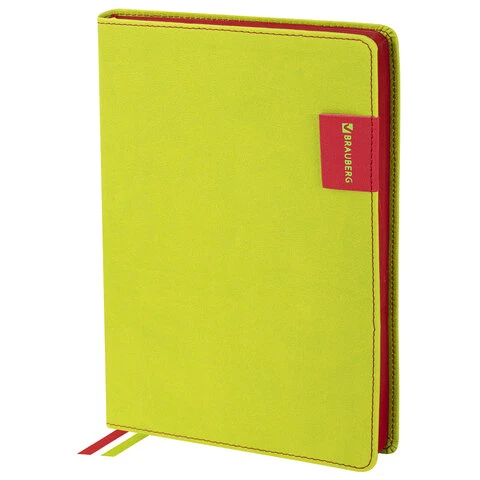 Ежедневник недатированный А5 (138х213 мм), BRAUBERG "AIM", под кожу