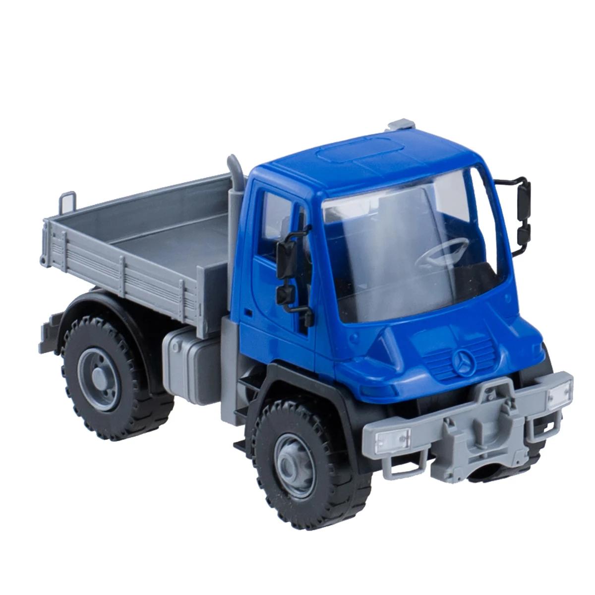 Арт.08881 Самосвал бортовой Мерседес "Unimog U 500" (17,5 см. Синий.)