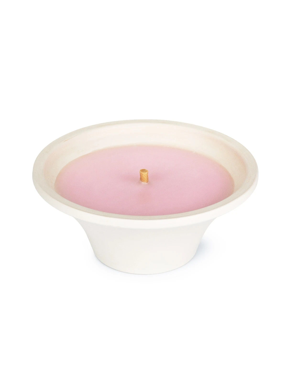 Свеча в терракотовой чаше пыльная роза 18х7.5см 9ч