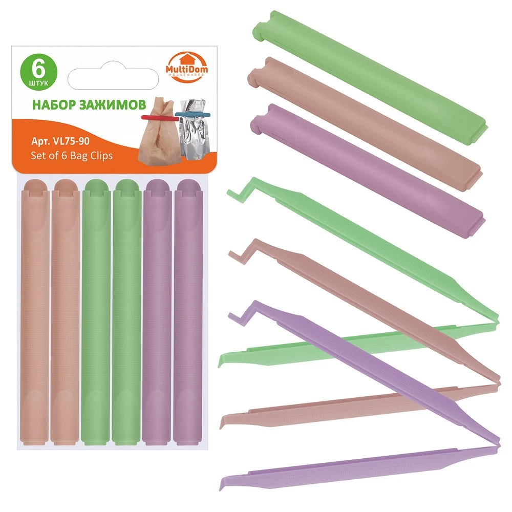 Набор зажимов 6 штук. 12,5см.