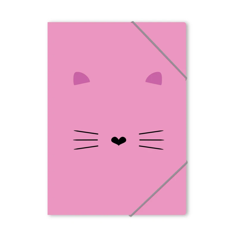 Папка на резинках А4 №1School Kitty розовая Папка на резинках А4 №1School Kitty розовая