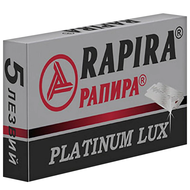 Сменные лезвия Rapira PLATINUM LUX клас. для Т-образного станка 5шт/уп РК-05ПЛ01