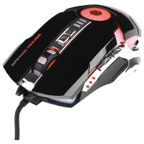 Мышь проводная игровая GEMBIRD MG-530, USB, 5 кнопок + 1 колесо-кнопка,