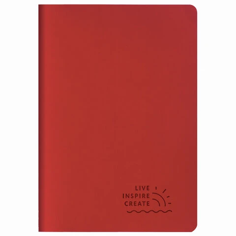 Тетрадь 48 л. в клетку обложка кожзам SoftTouch, сшивка, A5 (147х210мм), Тетрадь 48 л. в клетку обложка кожзам SoftTouch, сшивка, A5 (147х210мм),