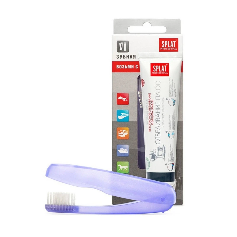 Набор Splat зубная паста Отбеливание плюс 40 мл.+зубная щетка ДО-404