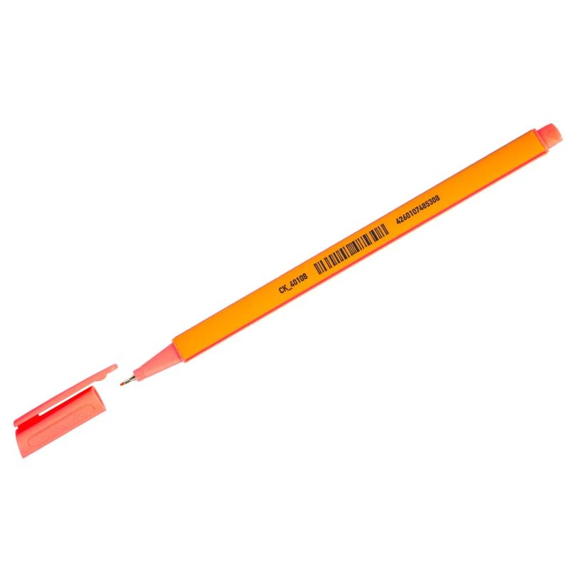 Ручка капиллярная Berlingo "Rapido" розовая, 0,4мм, трехгранная.