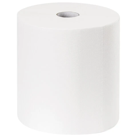 Полотенца бумажные рулонные 150 м, LAIMA (H1) PREMIUM, 2-слойные, белые,