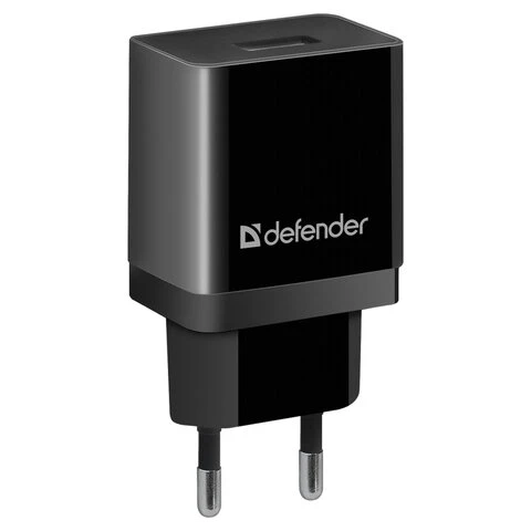 Зарядное устройство сетевое (220 В) DEFENDER EPA-10, 1 порт USB, выходной ток