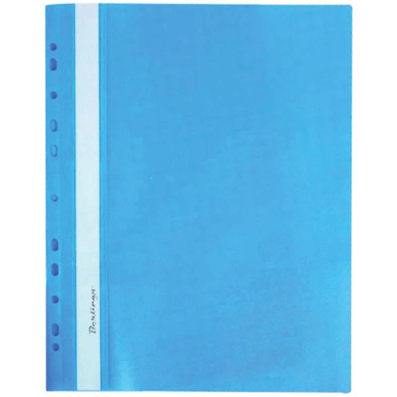 Папка-скоросшиватель пластик. перф. А4, 180мкм, синяя: ASp_04202