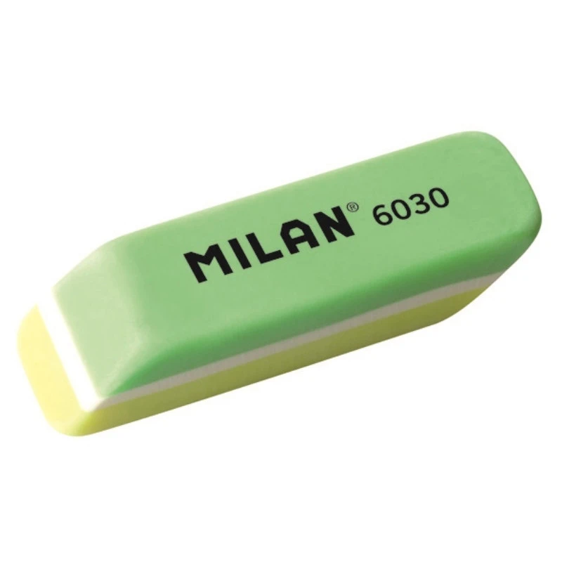 Ластик пластиковый Milan 6030 скошенной формы, цвета в ассорт