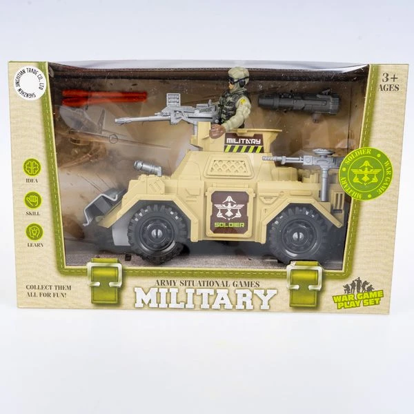 Игровой военный набор MILITARY (фигурка солдата, броневик, снаряды)