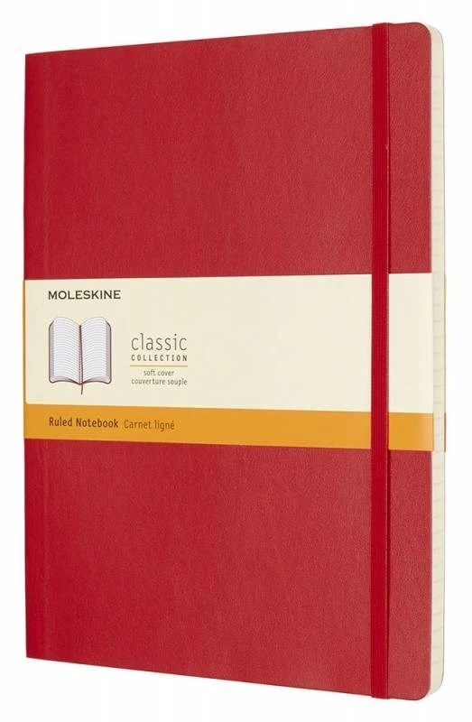 Блокнот Moleskine Classic Soft, цвет красный, в линейку. 431021(QP621F2)