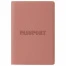 Обложка для паспорта, мягкий полиуретан, "PASSPORT", нежно-розовая,