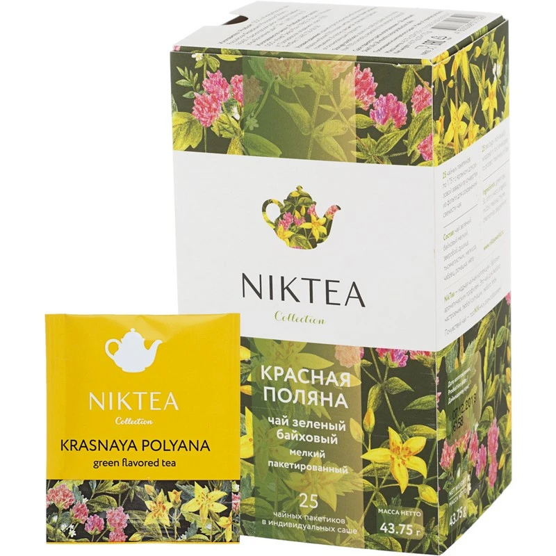 Чай NIKTEA Красная Поляна зелен. 25 пакx1,75гр/уп