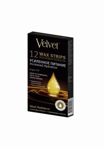 Velvet Восковые полоски для тела Argan oil «Усиленное питание» (12 шт)/24 шт.,