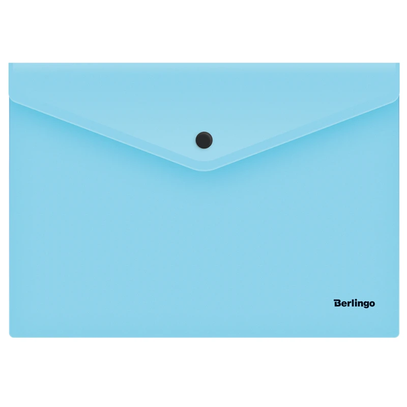 Папка-конверт на кнопке Berlingo "Instinct", А4, 180мкм, аквамарин