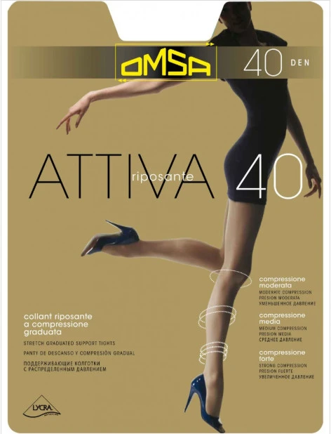 Колготки OMSA ATTIVA 40den daino 4L *1/10