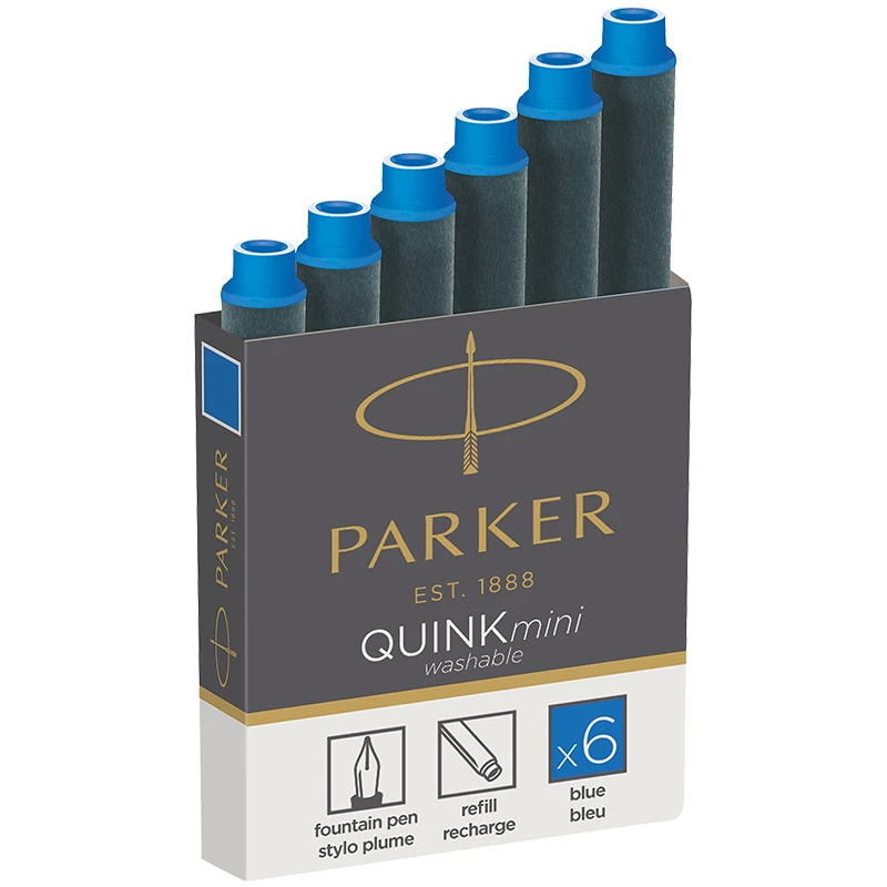 Картриджи чернильные Parker "Cartridge Quink Mini" синие, 6шт.,