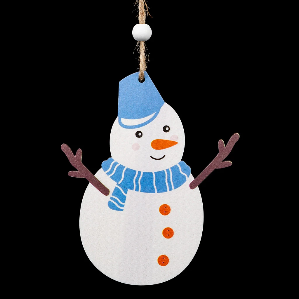 Украшение ErichKrause® Decor Снеговик с ведром 11см, дерево