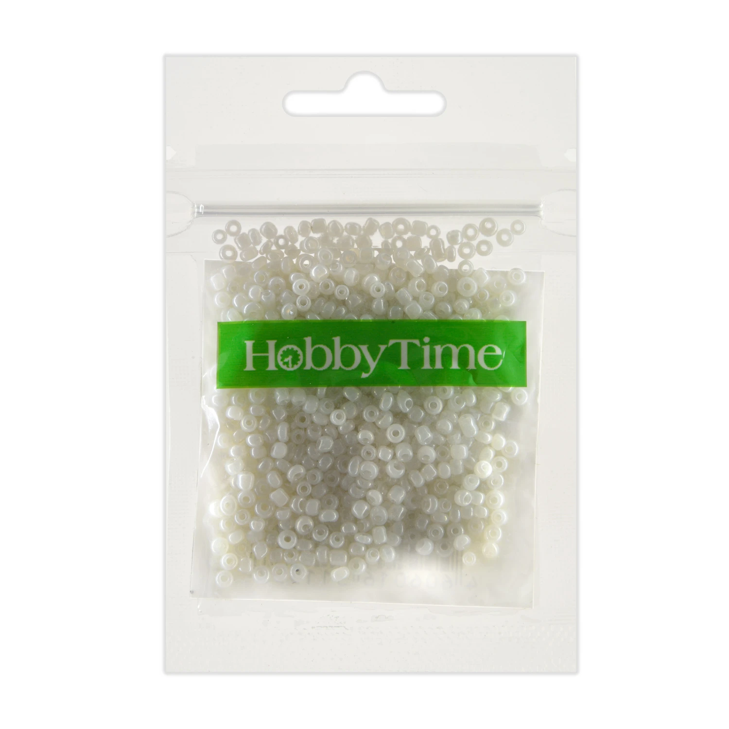 БИСЕР КРУГЛЫЙ ЖЕМЧУЖНЫЙ ПАСТЕЛЬНЫЙ, 2 ММ, 10 ГР, БЕЛЫЙ №1