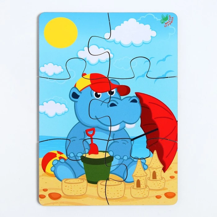 Пазл «Бегемотик на пляже» Пазл «Бегемотик на пляже»