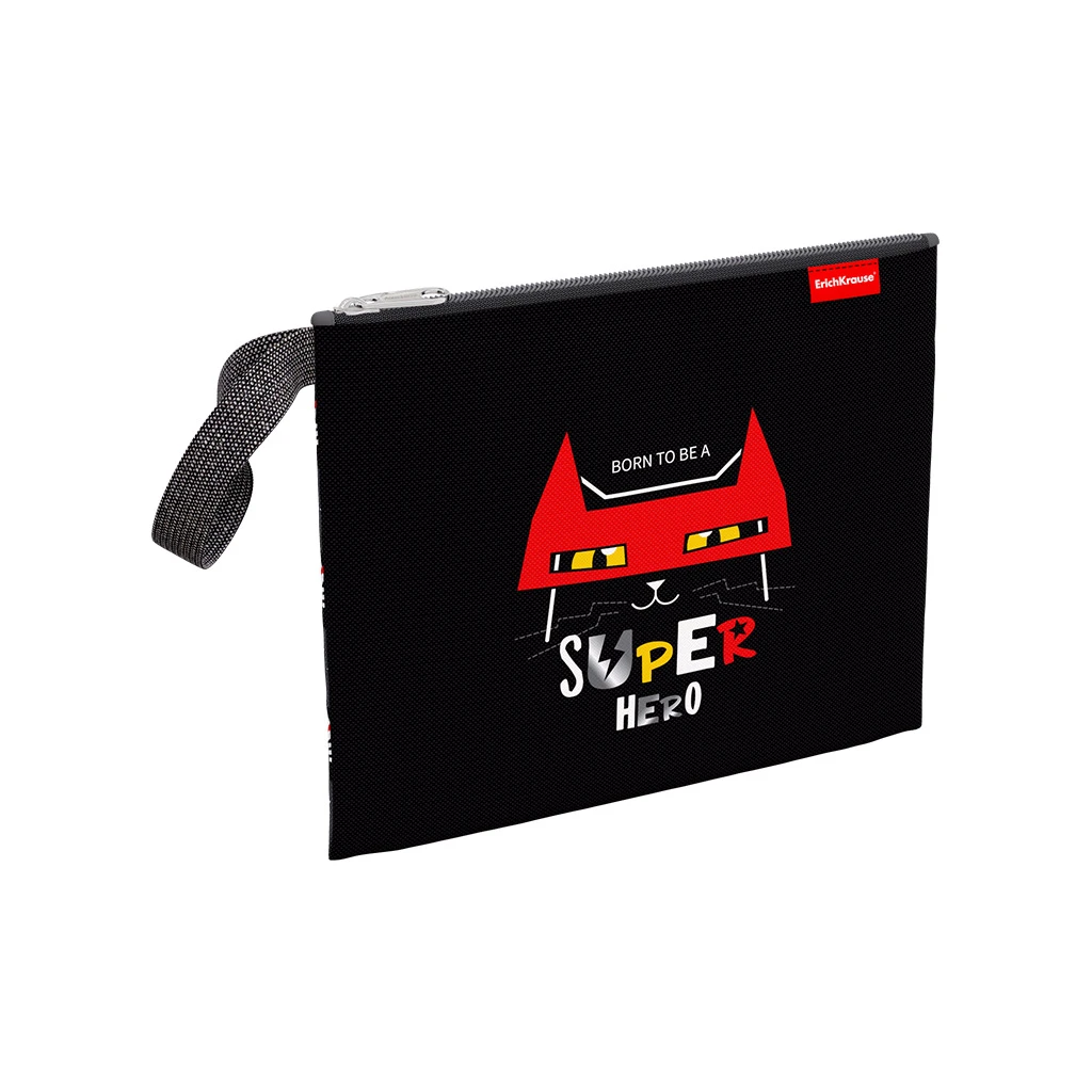Папка текстильная на молнии Erich Krause Super Hero, A5+ Папка текстильная на молнии Erich Krause Super Hero, A5+