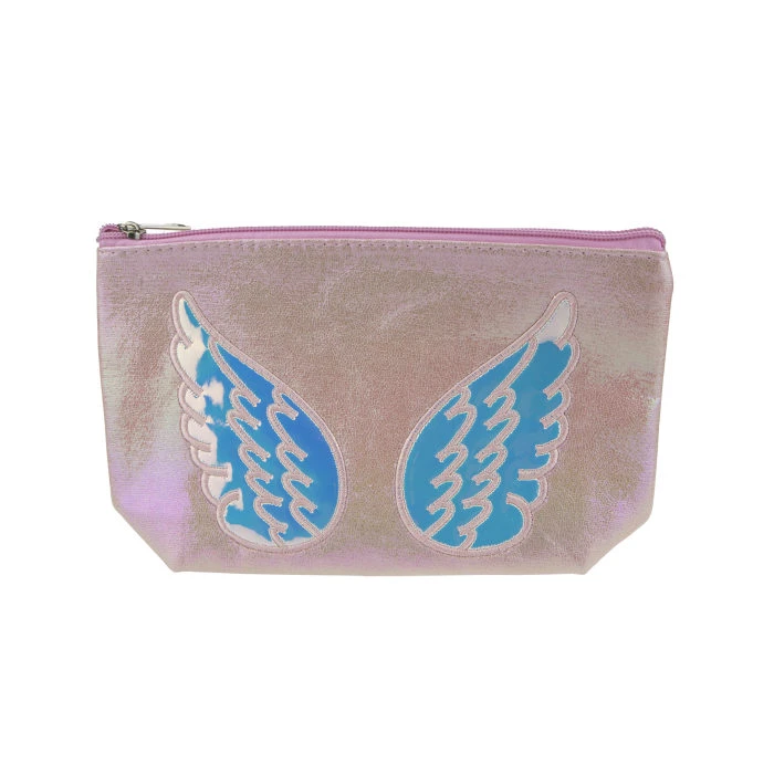 Lukky косметичка нежно-розовая, эффект "под кожу" с аппликацией