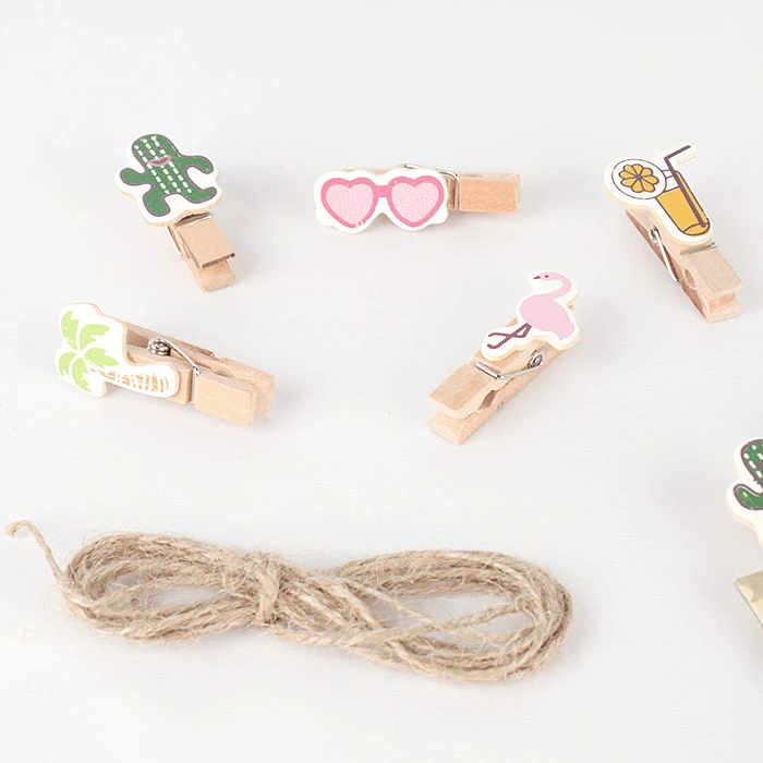 Прищепки декоративные деревянные 10шт/уп "Майами" (набор)