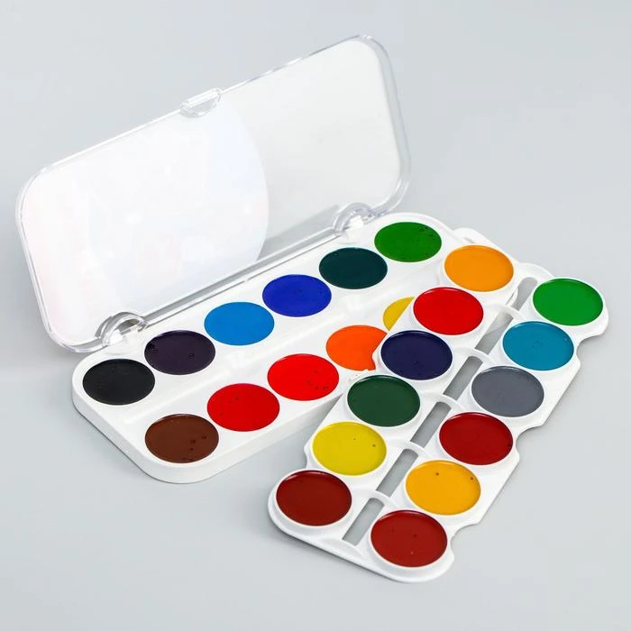 Акварель 24 цвета, Paw Patrol, медовая, без кисти Акварель 24 цвета, Paw Patrol, медовая, без кисти